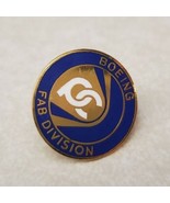 Boeing Aircraft FAB Fabrication Division Round Enamel Hat Lapel Vest Pin - £15.39 GBP