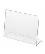 2 Acrylic Photo Frames Easel 10x8 Horizontal Landscape Clear Plastic Sign - £15.32 GBP