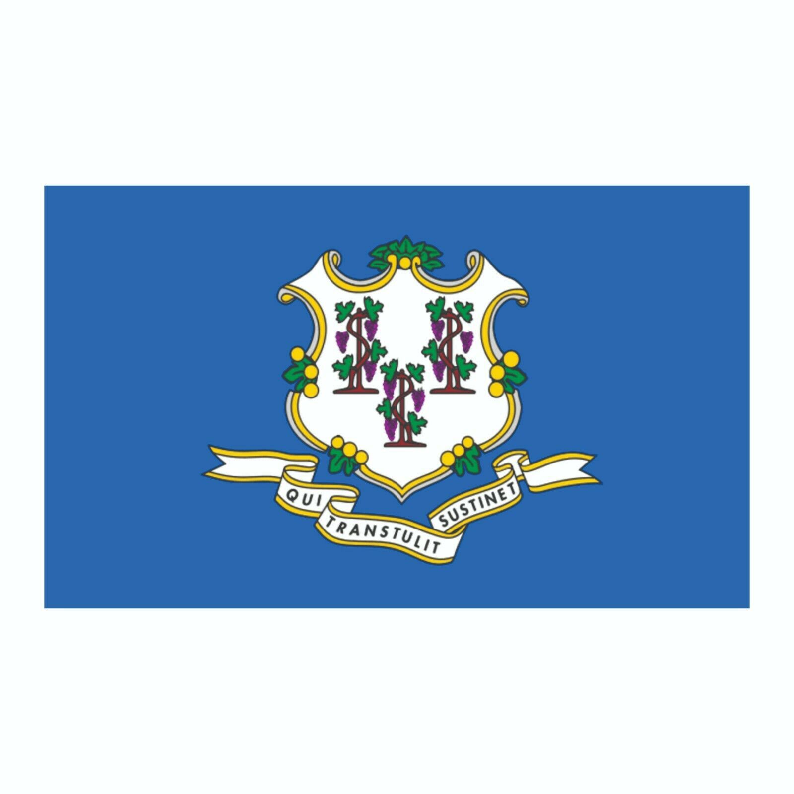 Connecticut State Flag Drawing Black