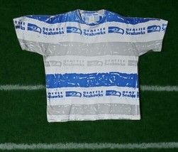 Rare Vintage Seattle Seahawks NFL All Over Print Shirt Extra Large Jostens Tag - £141.99 GBP
