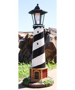 Ebros Nautical Cape Hatteras Lighthouse Statue 20.5&quot; Tall with Solar Lan... - $1,459.26 MXN