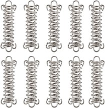 TOBWOLF 10PCS Tent Spring Buckle, Windproof Stainless Steel Rope, Swing - £29.56 GBP