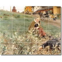 Anders Zorn Garden Painting Ceramic Tile Mural BTZ10085