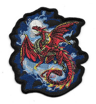 Whitbywyrm Red Dragon Figure Embroidered Patch, NEW UNUSED - £6.25 GBP