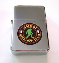 Sasquatch Yeti Bigfoot Research Team Silver Metal Flip Top Lighter - £22.98 GBP