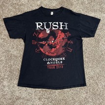 RUSH 2013 Clockwork Angels Tour T Shirt M Black Music Rock Graphic Tee C... - $22.91