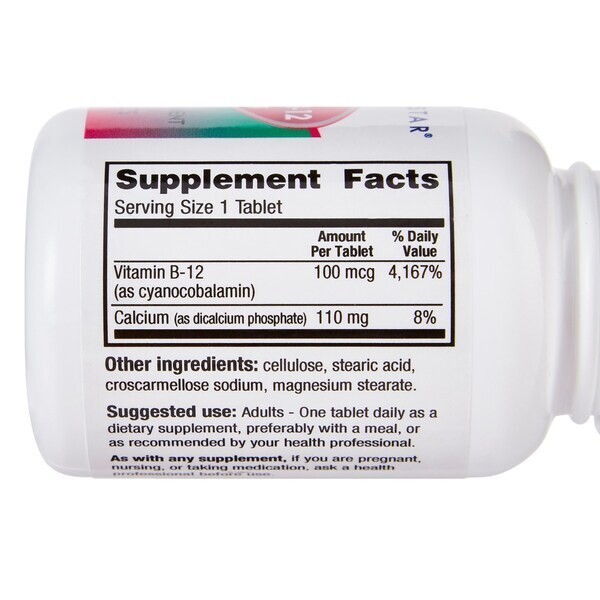 Geri-Care Vitamin B Tablet 100 mcg  1 Bottle  100 per Bottle Free Shipping!! Item image 2
