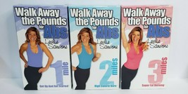 Walk Away the Pounds for Abs VHS Lot of 3 Tapes Leslie Sansone 1 2 3 Miles  VHS - £17.30 GBP