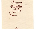 Brown Faculty Club Desserts Menu Brown University Providence Rhode Island - £14.06 GBP