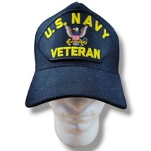 U.S. Navy Veteran Hat Snap Back Cap OSFM Official Military Headwear Eagle Crest  - £23.65 GBP