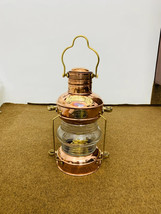 Lámpara de aceite de ancla de cobre y latón antiguo Linterna de barco... - £75.74 GBP