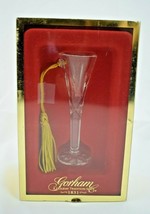 Gorham Lady Anne Champagne Flute Crystal Christmas Ornament Dated 2000 - $14.14