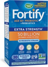 Nature&#39;s Way Fortify Age 50+ Probiotic + Prebiotic, Colon, Digestive, and Immune - £36.76 GBP