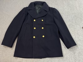 US Navy Peacoat Overcoat Dark Blue Melton Wool Mens SIZE 46R Pembroke Inc - $74.24