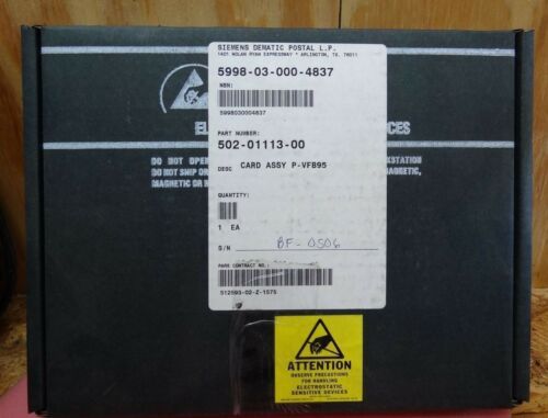 SIEMENS .BOARD P-VFB95 P/N 502-01113-00 - $69.99