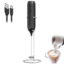 Electric Milk Frother Handheld Rechargeable Usb C, Powerful Milk Frother... - £20.43 GBP