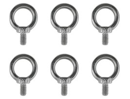 Unc Marine Grade Thread Length 12Mm (6-Pk Eye Bolt 1/4&quot;) Stainless, 6 Pcs.. - £30.05 GBP