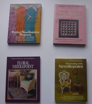 Vintage Needlepoint Book lot Perfect Needlepoint Projects Floral Needlepoint - £18.60 GBP