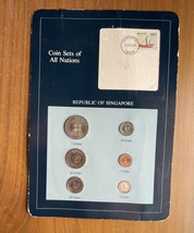 Coin Sets Of All Nations Singapore W/Stamp 1,5,20, 50 cts &amp; $1 1981 10 ct 1982 - £7.86 GBP