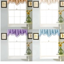 WAVE WATERFALL VALANCE SWAG WINDOW CURTAIN W/TASSEL TRIM CASCADING FAUX ... - $21.99