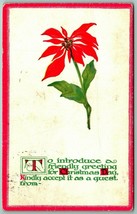 Stella Natale Fioritura Arti E Creazioni Giorno Rosso Border 1913 DB Postcard I7 - £3.97 GBP