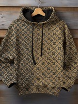 Men&#39;s Retro Geometric Patterns All Over Print Casual Hoodie - £23.72 GBP