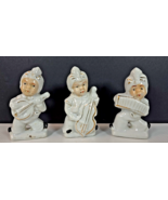 Vintage Sultan Musician&#39;s Band Figures w Instruments Set of 3, Made in J... - $19.79