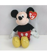 Ty Disney Sparkle Mickey Mouse 7&quot; Minnie Bean Bag Plush Collectible - $17.64 CAD