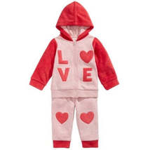 First Impressions Baby Girls  Love Minky Hoodie and Pants, Choose Sz/Color - £19.98 GBP