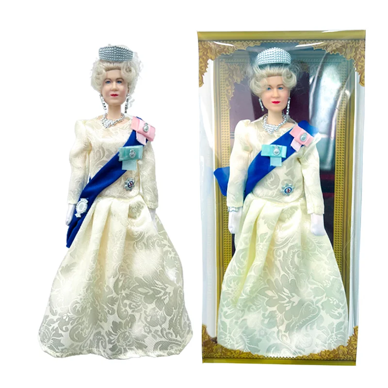 Play United Kingdom Queen Elizabeth II Toy FigAs Kawaii Brinquedo Statue Action  - £23.97 GBP