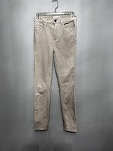 Loft Women&#39;s Light Tan/Cream Corduroy Pants 0/25 Pockets Mid Rise - $28.04