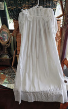 Edwardian Baby Gown with Embroidery and Lace - $38.00