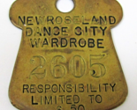 Antique New Roseland Dance City Wardrobe Coat Check Metal Claim Ticket - $147.51