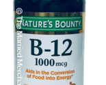 Nature&#39;s Bounty Vitamin B-12 1000 mcg 200 coated tablets each 10/2025 FR... - $14.50
