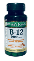 Nature&#39;s Bounty Vitamin B-12 1000 mcg 200 coated tablets each 10/2025 FRESH! - £10.98 GBP