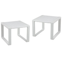 Weather Resistant Adirondack Outdoor Side Table Set of 2-White - Color: ... - $2,756.26 MXN