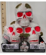 Haunted Hollow Moss Covered Misting Skulls Halloween Decor - $46.52