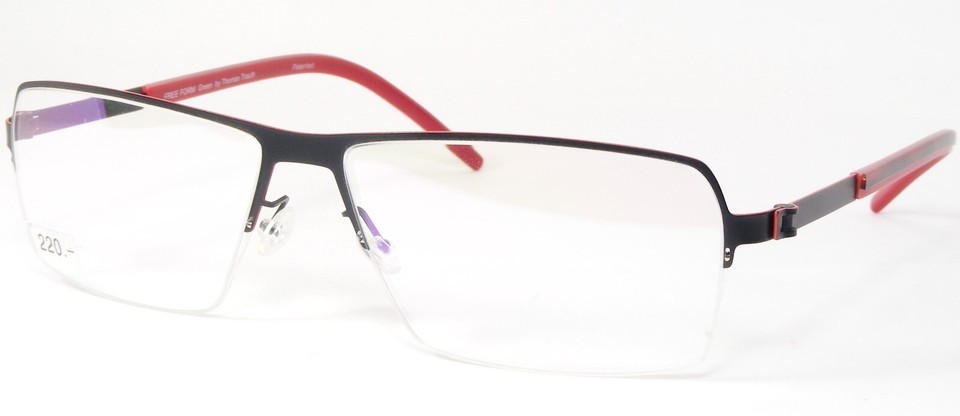 FREE FORM Green by Thomas Trauth FFA920 Matt Black /Red EYEGLASSES 59-14... - $122.94