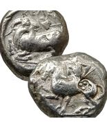 Youth on Horseback/Goat, Ivy Leaf. Kelenderis, Cilicia. Rare Silver Stat... - $426.55