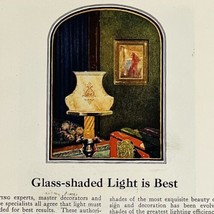 Vintage 1922 Macbeth Evans Glass Company Print Ad Glass Candle Shade Pit... - £5.27 GBP