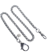 Stainless Steel Pocket Watch Chain Albert Chain Swivel Albert Clasp FCS71 - $21.50