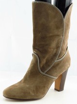 Rosegold Size 40 M Brown Mid-Calf Boots Leather Pull On Boots - £20.15 GBP