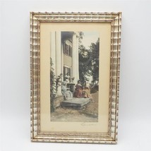 Antique J Height Lamson Studio Framed and Matte Hand Colorful Colonial Photo ... - £84.30 GBP