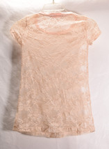 Casual Couture by Green Envelop WOmens Laced SS Top Blouse Pink XS - £23.22 GBP