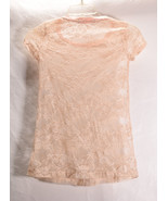 Casual Couture by Green Envelop WOmens Laced SS Top Blouse Pink XS - $40.74 CAD
