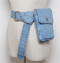 Ist bag women fanny pack waist belt bag fashion adjustable denim belt female waist pack thumb200