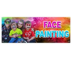 Face Printing Clearance Banner Advertising Vinyl Flag Sign Inv Body Art Tattoos - £29.55 GBP