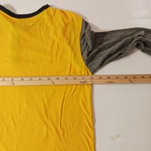 American Eagle Outfitters Women's Yellow & Gray 3/4 Sleeve Henley T-Shirt Small image 11