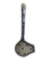 Polish Pottery Stoneware Handpainted Small Ladle Blue Stars - $16.14