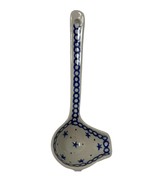 Polish Pottery Stoneware Handpainted Small Ladle Blue Stars - $22.07 CAD